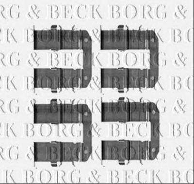 BORG & BECK bbk1251 -  Комплектующие, колодки дискового тормоза